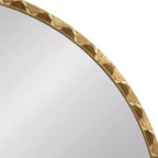 Miroir mural décoratif rond doré 26" avec bord ondulé