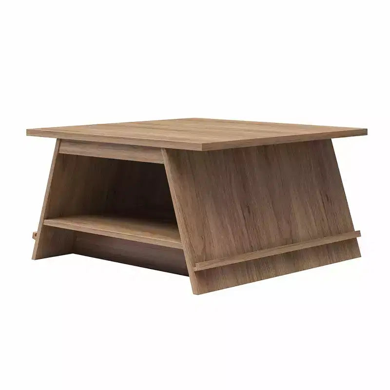 Table basse A-Frame avec étagère porte-revues – Noyer