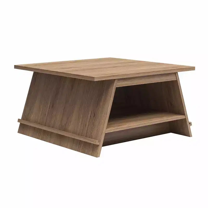 Table basse A-Frame avec étagère porte-revues – Noyer