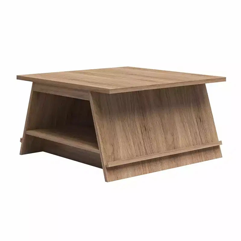 Table basse A-Frame avec étagère porte-revues – Noyer