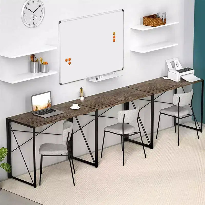 Petit bureau d'ordinateur pliant moderne pour bureau à domicile – 99 cm Marron