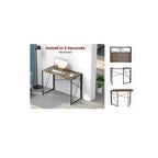 Petit bureau d'ordinateur pliant moderne pour bureau à domicile – 99 cm Marron