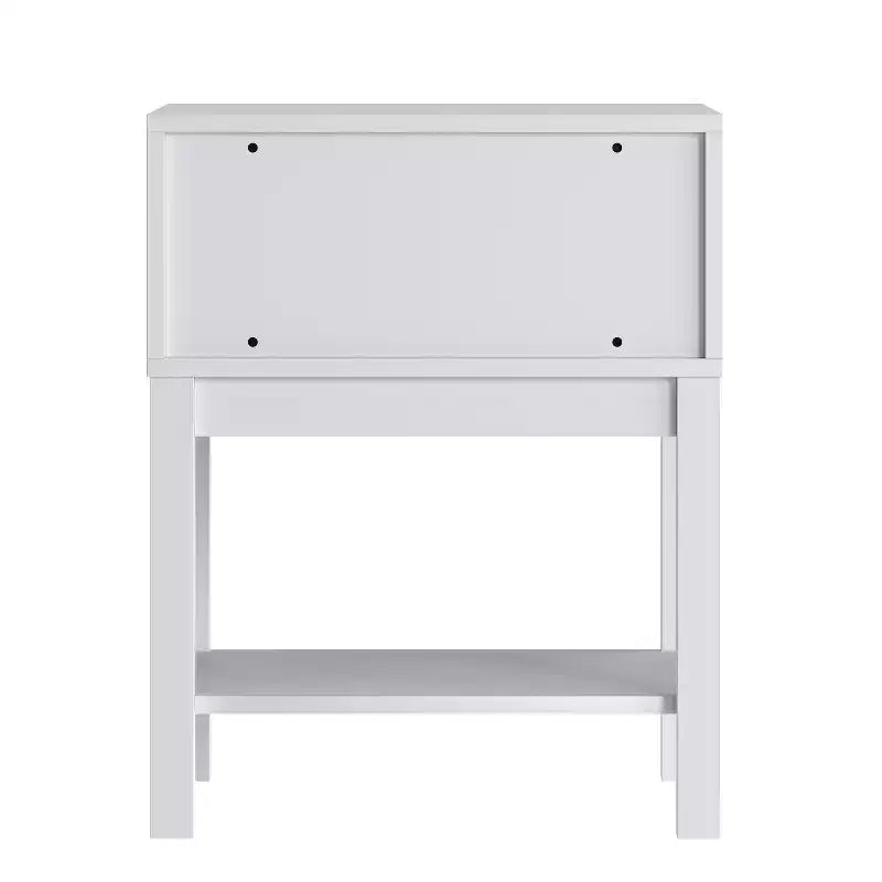 Table de chevet pour enfants à un tiroir avec cadre en bois massif et étagère ouverte