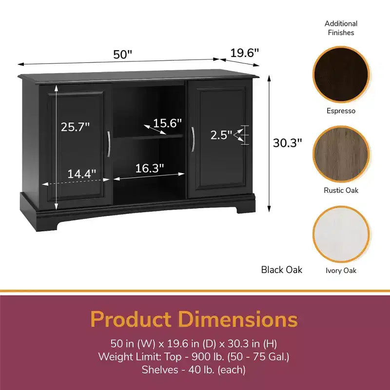 Meuble de support Harbour pour aquarium et terrarium de 190 à 280 litres