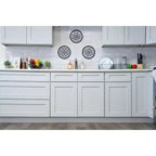 Meuble bas de cuisine Shaker 12"L x 42"H x 9"P – Cadre en bois massif, Gris Colombe