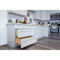 Meuble bas de cuisine Shaker 12"L x 42"H x 9"P – Cadre en bois massif, Gris Colombe