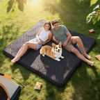 Matelas en mousse à mémoire de forme pliable en trois de 15 cm – Graphite, canapé-lit de sol portable avec housse lavable et sac de rangement