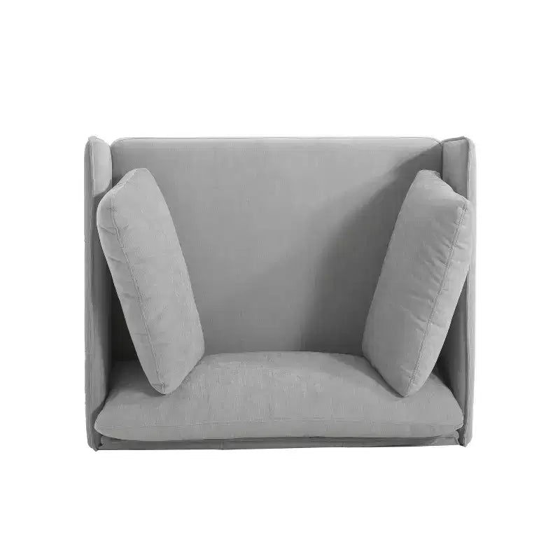 Fauteuil vintage de 99 cm avec revêtement en polyester, cadre en bois massif et pieds en acier, pour la relaxation