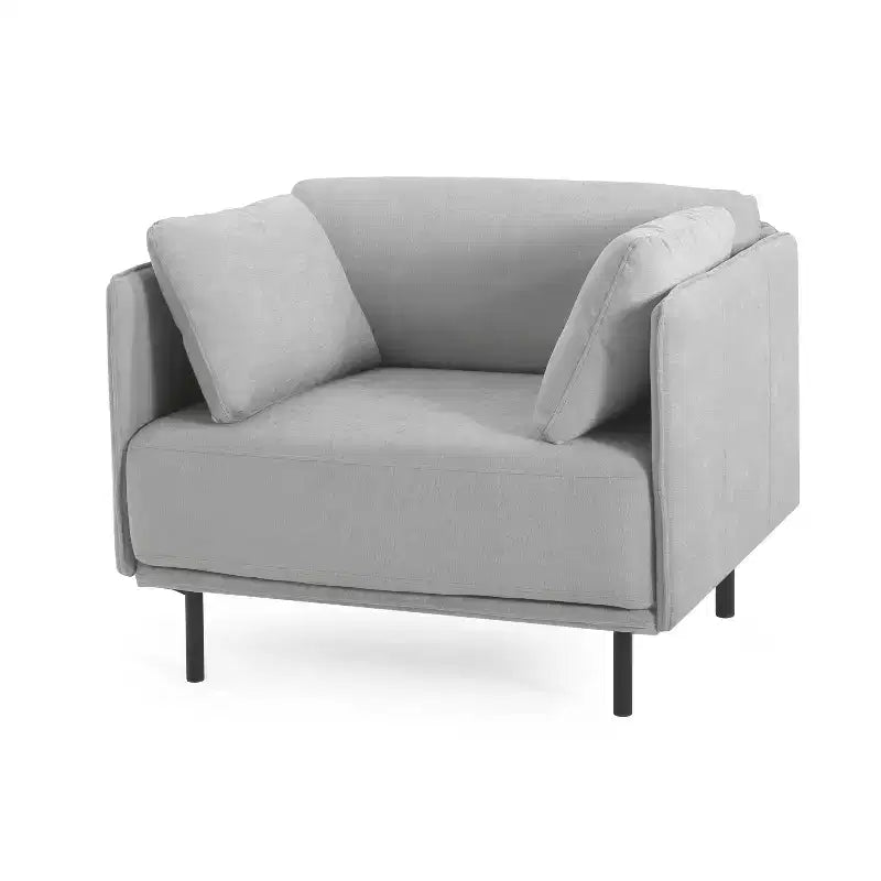 Fauteuil vintage de 99 cm avec revêtement en polyester, cadre en bois massif et pieds en acier, pour la relaxation