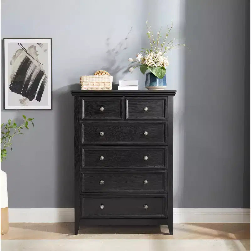 Commode moderne à 6 tiroirs coulissants, dispositif anti-basculement, pour salon