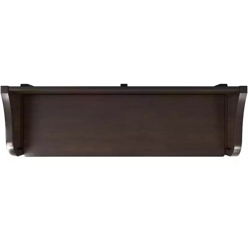 Banc de rangement traditionnel en bois massif de 56 po pour entrée – 3 compartiments, Châtaignier foncé
