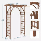 Trellis de jardin en bois robuste 85 – Arche de pergola extérieure pour plantes grimpantes, mariage/patio/pelouse/arrière-cour, assemblage facile