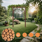 Trellis de jardin en bois robuste 85 – Arche de pergola extérieure pour plantes grimpantes, mariage/patio/pelouse/arrière-cour, assemblage facile