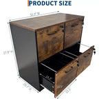 Meuble Classeur en Bois Verrouillable à 4 Tiroirs, Boîte de Classement en Bois pour Bureau à Domicile, Meuble de Rangement Vertical pour Documents au Format A4/Lettre