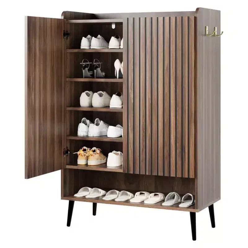 Meuble à chaussures, grande étagère à chaussures pour 30 paires avec 3 portes et étagères réglables pour entrée