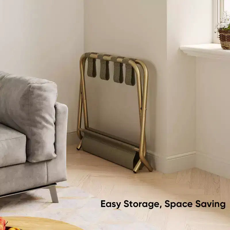 Porte-bagages pliant pour chambre d'amis avec étagère à chaussures – Capacité de 50 kg