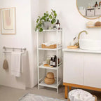 Étagère de rangement de cuisine autoportante en métal à 3/4 niveaux – Organiseur peu encombrant pour salle de bain, chambre, salon, bureau
