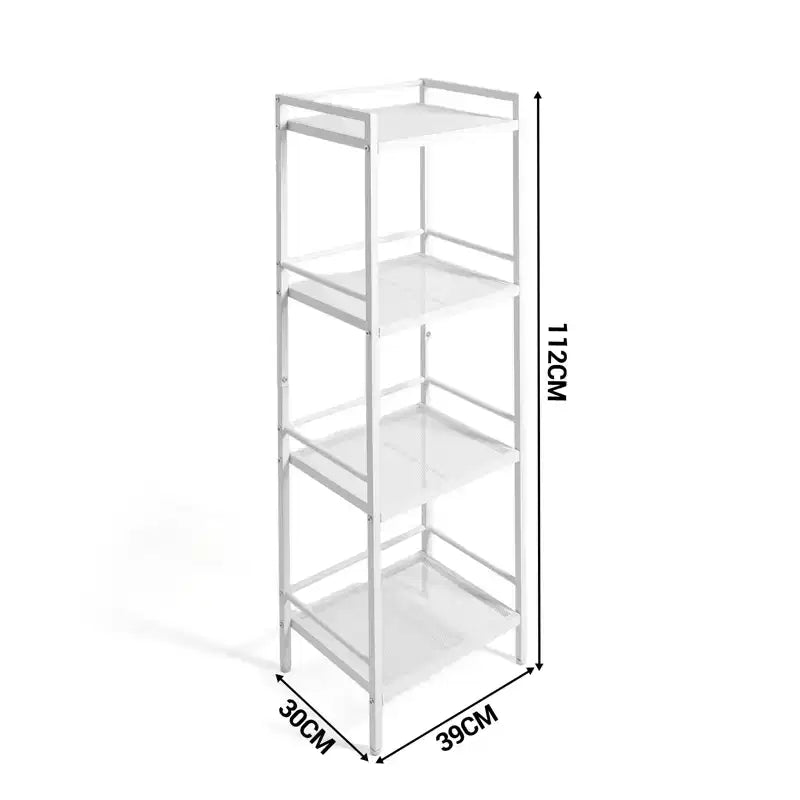 Étagère de rangement de cuisine autoportante en métal à 3/4 niveaux – Organiseur peu encombrant pour salle de bain, chambre, salon, bureau