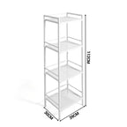 Étagère de rangement de cuisine autoportante en métal à 3/4 niveaux – Organiseur peu encombrant pour salle de bain, chambre, salon, bureau