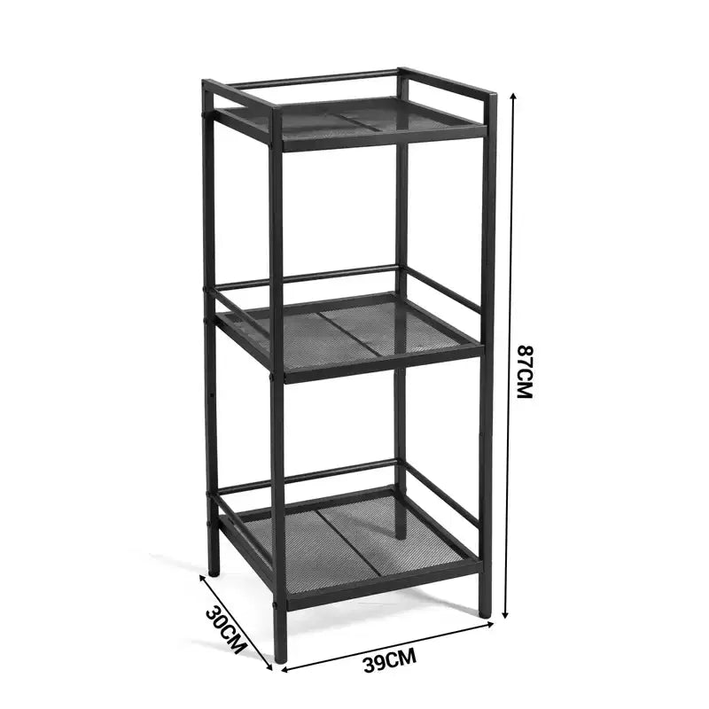 Étagère de rangement de cuisine autoportante en métal à 3/4 niveaux – Organiseur peu encombrant pour salle de bain, chambre, salon, bureau