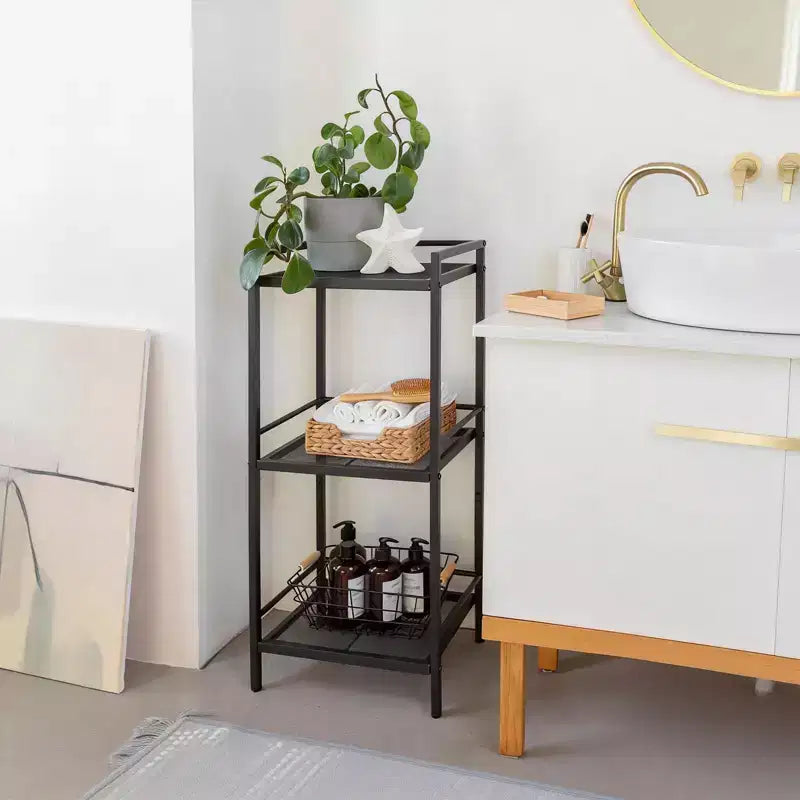 Étagère de rangement de cuisine autoportante en métal à 3/4 niveaux – Organiseur peu encombrant pour salle de bain, chambre, salon, bureau