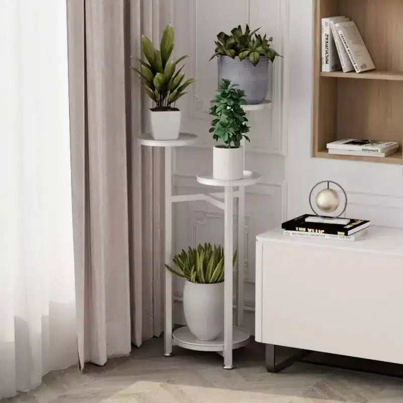 Étagère à Plantes Haute Multi-Niveaux en Métal pour Coin Intérieur - Pieds Antidérapants, Support Étagé Robuste pour Salon, Balcon, Terrasse