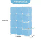 Meuble à chaussures modulaire peu encombrant, 12 cubes empilables avec portes, Organisateur de chaussures portable à 4 niveaux, Pour Chambre, Salon