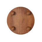 31.8 Table Basse Moderne, Table Centrale Ronde Cannelée avec Rangement, Table d'Appoint en Bois pour Salon Chambre Bureau