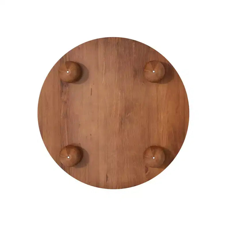 31.8 Table Basse Moderne, Table Centrale Ronde Cannelée avec Rangement, Table d'Appoint en Bois pour Salon Chambre Bureau