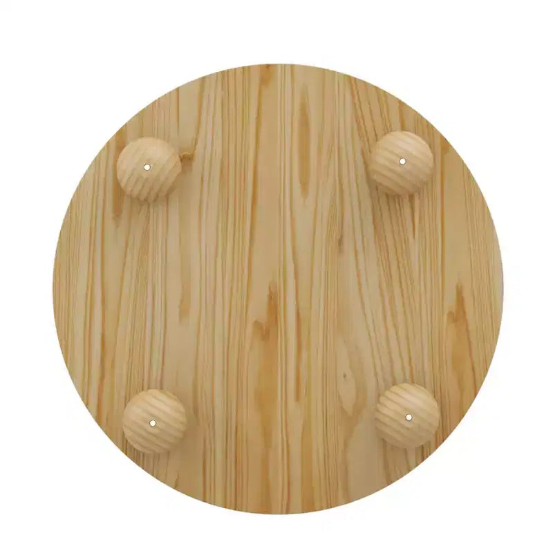 31.8 Table Basse Moderne, Table Centrale Ronde Cannelée avec Rangement, Table d'Appoint en Bois pour Salon Chambre Bureau