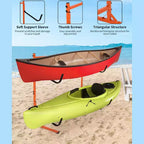 Range à 2 kayaks autoportant, largeur réglable (48,4 - 71,8), rangement en acier robuste pour canoë, SUP et planche de surf, capacité de 175 lb