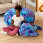 Pouf en forme de baleine géante pour enfants – Fausses fourrures, à partir de 3 ans