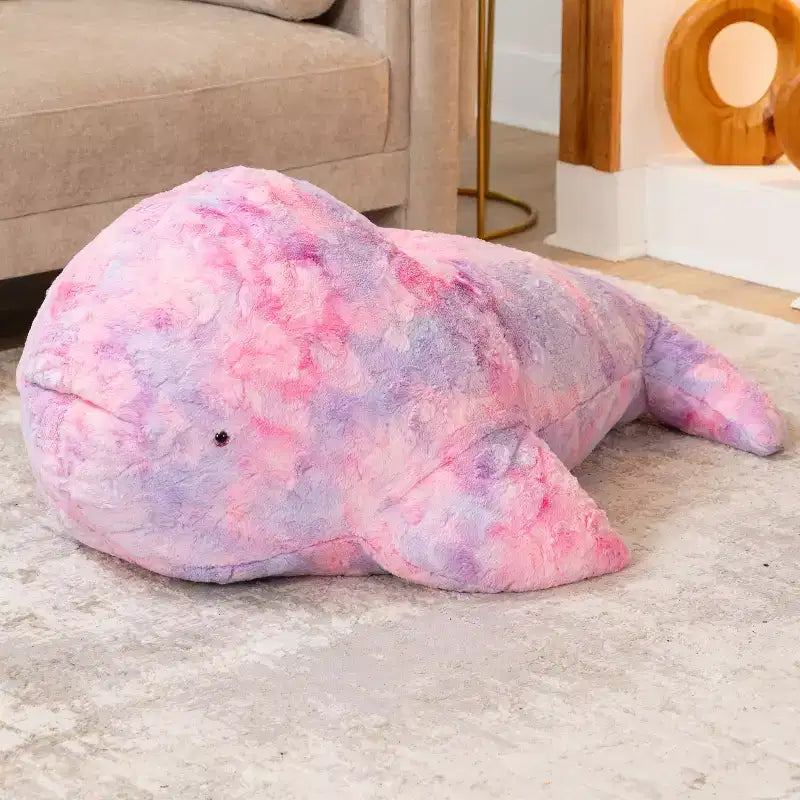 Pouf en forme de baleine géante pour enfants – Fausses fourrures, à partir de 3 ans