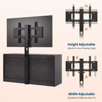 Meuble TV avec support, meuble de rangement moderne de 47,2 po avec 6 tiroirs en rotin pour téléviseurs de 32 à 85 po, table console multimédia avec rangement pour salon