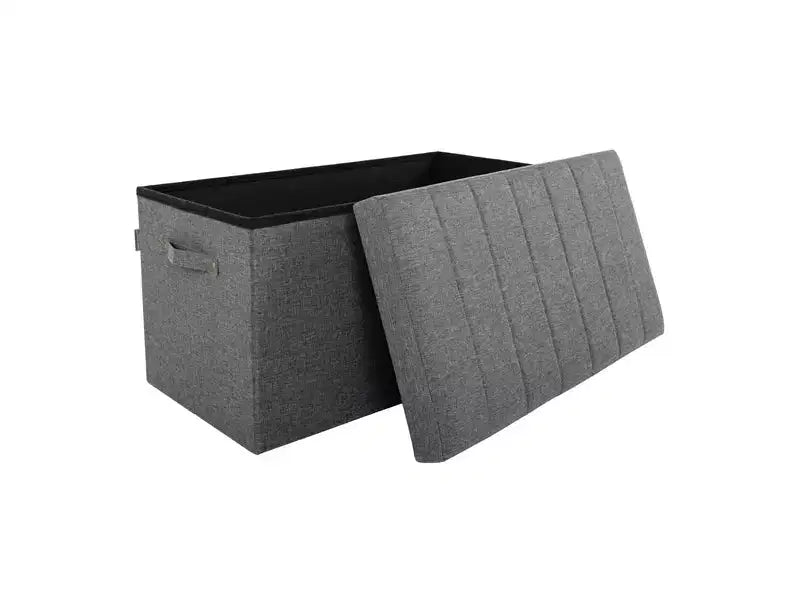 Coffre de rangement capitonné avec poignées – 76,2 cm (L) x 39,9 cm (P) x 39,9 cm (H)