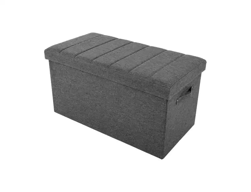 Coffre de rangement capitonné avec poignées – 76,2 cm (L) x 39,9 cm (P) x 39,9 cm (H)
