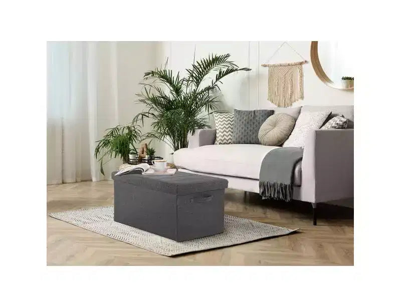 Coffre de rangement capitonné avec poignées – 76,2 cm (L) x 39,9 cm (P) x 39,9 cm (H)