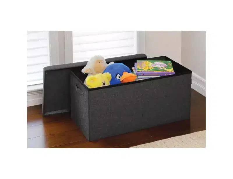 Coffre de rangement capitonné avec poignées – 76,2 cm (L) x 39,9 cm (P) x 39,9 cm (H)