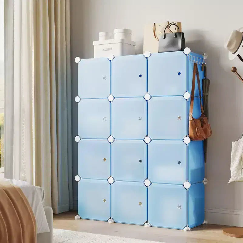 Organisateur de placard à chaussures, étagère à chaussures empilable portable avec 2 crochets, rangement autoportant peu encombrant pour chambre, placard, entrée, appartement