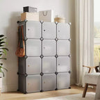 Organisateur de placard à chaussures, étagère à chaussures empilable portable avec 2 crochets, rangement autoportant peu encombrant pour chambre, placard, entrée, appartement