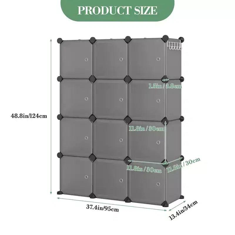 Organisateur de placard à chaussures, étagère à chaussures empilable portable avec 2 crochets, rangement autoportant peu encombrant pour chambre, placard, entrée, appartement
