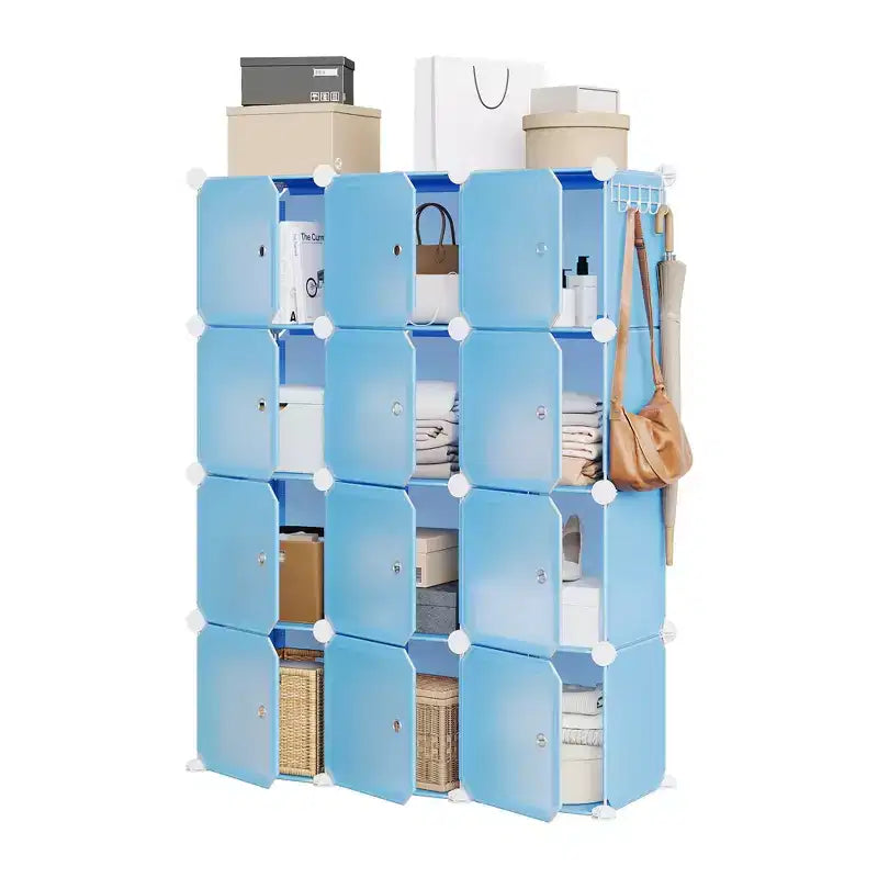 Organisateur de placard à chaussures, étagère à chaussures empilable portable avec 2 crochets, rangement autoportant peu encombrant pour chambre, placard, entrée, appartement