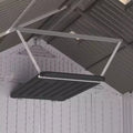 Étagère verticale à 6 compartiments pour abri de jardin – Rangement extérieur suspendu peu encombrant, noir