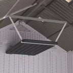 Étagère verticale à 6 compartiments pour abri de jardin – Rangement extérieur suspendu peu encombrant, noir