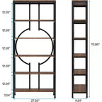 Étagère à 6 niveaux de 180,1 cm – Marron