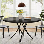 Lantine 47.24-Inch Modern Wood Round Dining Table for 4