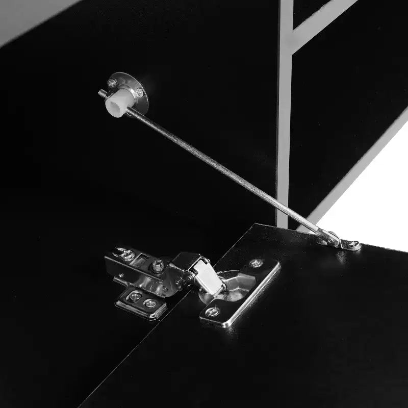 Meuble TV LED contrôlé par application pour téléviseurs jusqu'à 105" avec portes en verre trempé