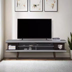 Meuble TV en bois de 180 cm avec 5 étagères de rangement – Convient aux téléviseurs jusqu'à 75"