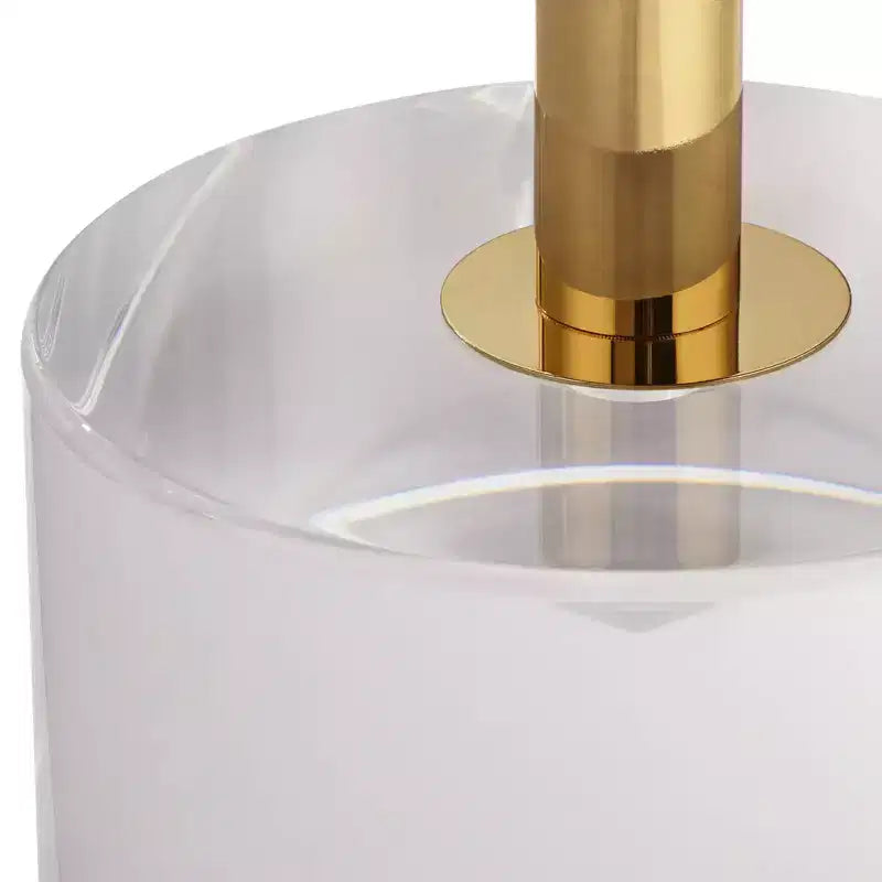 Table d'appoint ronde 14" en or et acrylique transparent – Style glamour et luxueux