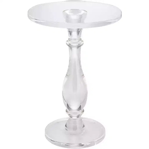 Studio 55D Rosaline 13 1/4 Wide Clear Acrylic Pedestal Side Table